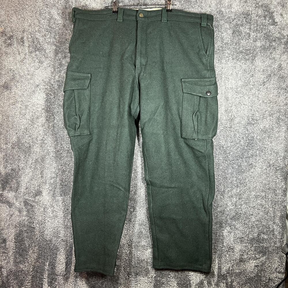 Codet Pants Mens 44x31 Green Wool Cargo Hunting Workwear Winter